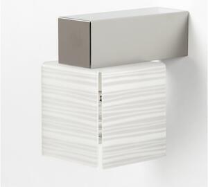Applique da muro con Paralume DECODADO con supporto in acciaio satinato paralume Righe Bianco