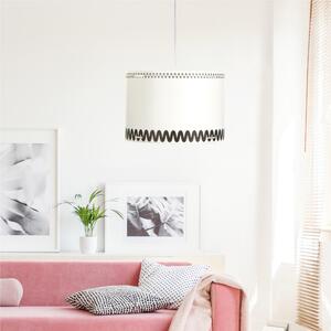 Lampada a sospensione RICCIONE �60xh37,5 cm 3x70 W Max da soffitto in polimetilmetacrilato e polipropilene opalino texture nero