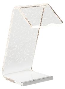 Lampada da Tavolo in polimetalcrilato corpo illuminante a LED 12x18x26 h cm -led 2 W - 24 volt incisioni fantasia
