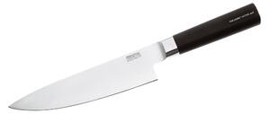 Coltello cucina NERO in ABS BLACK KNIVES 200 mm 1 PEZZO in acciaio inox 18.10 lucido adatto all'uso in Lavastoviglie