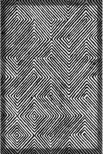 Passatoia bianca e nera lavabile 80x200 cm Rimio – Vitaus