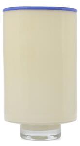 Vaso color crema in vetro (altezza totale 26 cm) Milo – ONA