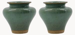 Set di 2 vasi in ceramica fatti a mano Kolo, alt. 9 cm
