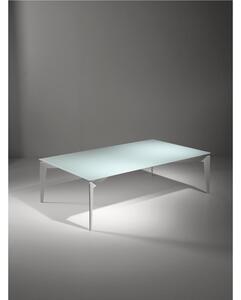 Tavolino rettangolare con Top in vetro acidato 120x70xh36 cm NORDIC