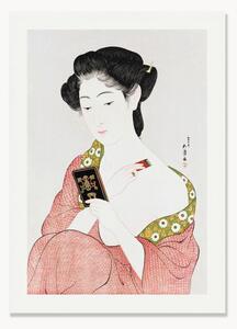 Poster Japanese Woman Applying Powder