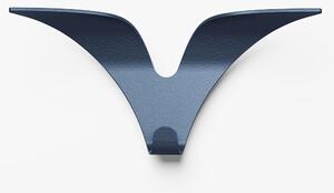 Appendiabiti da parete in Acciaio verniciato 26x5,5xh12 cm JONATHAN colore Blu Sabl�