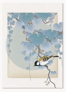 Poster Delicate Bird And Foliage