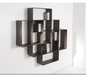 Libreria componibile MONDRIAN 2 in alluminio e acciaio verniciati 118xh118 cm elemento 0/75 elemento 22 Marsala Sabl� fondo Marsala Sabl� elemento 25 Marsala Sabl