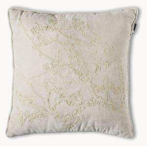 Cuscino in velluto di cotone Broderie