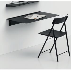 PIPER Sedia pieghevole struttura in metallo schienale e seduta in plastica 46x46xh79 cm Altezza da chiusa 90cm nero