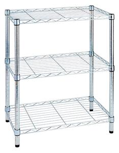 Libreria in KIT-3 Ripiani Archimede 36x90xh75 cm - peso 5,16 kg , montante da 2,6 cm Cromo Lucido