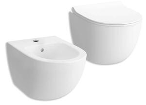 Vitra Sanitari wc e bidet sospesi serie Sento rimless bianco opaco ceramica bianca