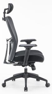 Poltrona Operativa con braccioli a rete mod. Pasadena con sistema di elevazione a Gas 65x70xh103 min 114 max peso 24 certificata UNI-EN1335-1-2 colore nero