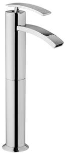 Miscelatore lavabo tipo alto Jacuzzi | rubinetteria Ray ottone cromato per piletta click clack