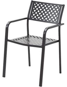 Set 2 sedie da giardino impilabili LOLA 2 in acciaio pre-zincata Verniciatura poliestere, 66x58xh97 cm, peso 5.8 kg, prodotto in italia, 100 x 100 riciclabile