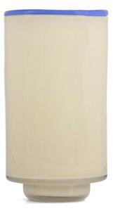 Vaso color crema in vetro (altezza totale 21,5 cm) Milo – ONA