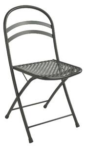 Set 2 sedie da giardino Flipper in acciaio e verniciatura poliestere, 42x52xh81 cm, peso 4.1 kg, prodotto in italia, 100 x 100 riciclabile
