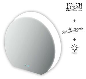 Specchio mezzaluna LED retroilluminato accensione touch con casse Bluetooth 98 X 109