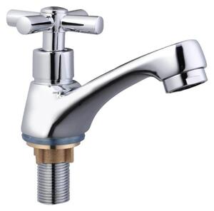 Miscelatore monocomando cromato per lavabo, solo acqua fredda, design bar