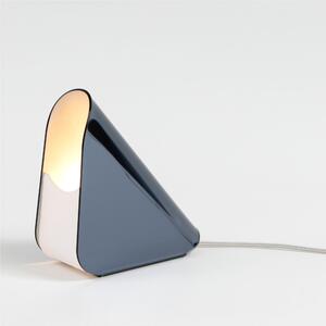 Lampada da tavolo in cristallo acrilico SHELL Piccola 7xh9 cm Lampada E14 40 W con filo plexiglas finitura Blu specchio