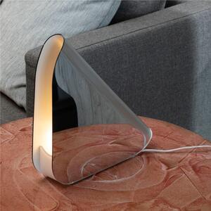 Lampada da tavolo in cristallo acrilico SHELL Media 35x8xh35 cm Lampada E27 60 W con filo plexiglas finitura metallizzata specchio