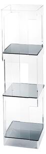 Libreria in cristallo acrilico design moderno 26x26x h100 cm, peso 7 Kg, design moderno e minimal, in cristallo acrilico Fum�