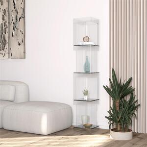 Libreria in cristallo acrilico design moderno 26x26x h150 cm, peso 9,88 Kg, design moderno e minimal, in cristallo acrilico Fum�