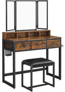 Toeletta - Leobert - Marrone Rustico/Nero - 90 X 40 X 141 Cm