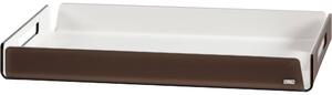 Vassoio big like water marrone satinato bianco, dimensioni 45x31xH5 cm, peso 1,165 kg, spessore 5 mm