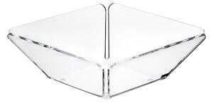 Cestino pane like water trasparente incolore, dimensioni 21x21xH7,5 cm, peso 0,25 kg, spessore 5 mm colore trasparente