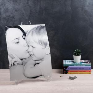 Photo frame big picasso trasparente incolore, dimensioni 16x16xH24,7 cm, peso 0,25 kg, spessore 4 mm