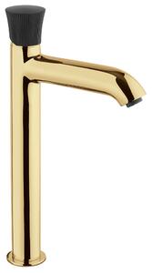 Rubinetto oro spazzolato modello Illumina per lavabo tipo alto Jacuzzi | Rubinetteria per piletta click clack