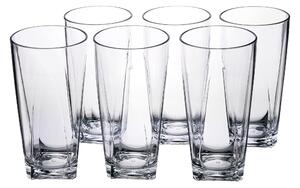 Bicchieri Alti tumbler - in SAN set 6 pezzi trasparente incolore, dimensioni 8x8xH15 cm, peso 0,89 kg trasparenti grande resistenza