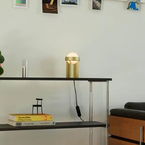 Lampada da tavolo Tala Loop small, alluminio, globo LED III, oro