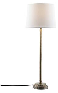 PR Home Lampada da tavolo Kent, bianco/ottone, paralume conico