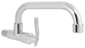 Miscelatore da cucina, montaggio a parete, acciaio inossidabile, girevole a 360°, attacco G1/2, 25 cm
