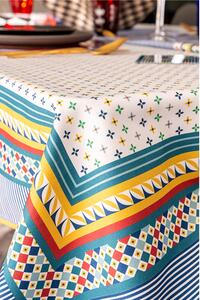 Tovaglia in cotone Stampato FOULARD DECOR 180x140 cm (Adatta x tavoli da 6-8 persone) cotone stampato con trattamento anti macchia e antigoccia