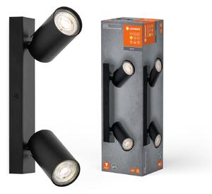LEDVANCE Faretto LED ottagonale, dimmerabile, a 2 luci, nero
