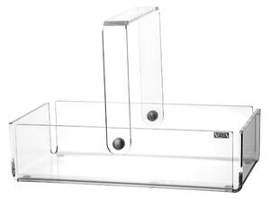 Vassoietto con manico like water trasparente incolore, dimensioni 15x25xH605 cm, peso 8 kg, spessore 4 mm