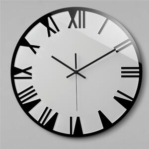 Orologio da parete movimento al quarzo ROMA Big �60x2,5 in plexigas bicolore Bianco