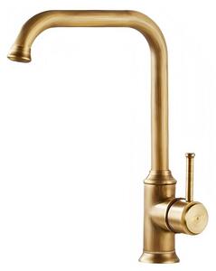 Miscelatore monocomando in ottone anticato, girevole a 360°