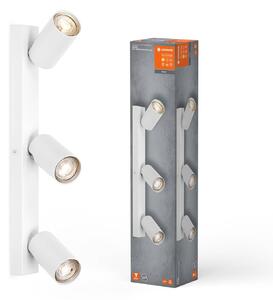 LEDVANCE Faretto LED ottagonale, dimmerabile, a 3 luci, bianco