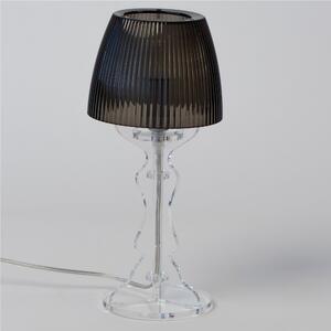 Lampada da tavolo Abat Jour Piccola LADY in Cristallo acrilico diametro �14xh31cm Trasparente Grigio
