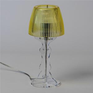 Lampada da tavolo Abat Jour Piccola LADY diametro �14xh31cm Trasparente Giallo