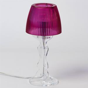 Lampada da tavolo Abat Jour Piccola LADY diametro �14xh31cm Trasparente Fucsia
