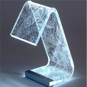 Lampada da tavolo C-LED RETRO 13,5x24xh34 cm - 2,4 W-24 V struttura in Plexi