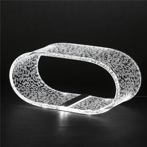 Lampada da tavolo Futura Led Grande ABSTRACT 33x14,5xh16 cm 5 W -6.000 K in plexiglas inciso acrilico trasparente