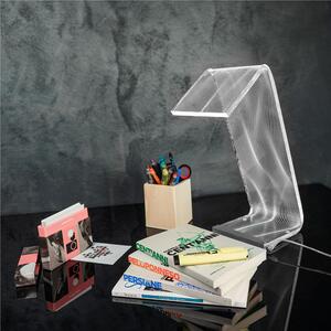 Lampada da Tavolo a Led Media DECORO ON LINE 13,5x24x34h cm 0,25 w - 24 Volt C-LED in Plexi con decoro inciso al laser