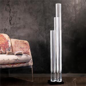 Lampada block da terra, dimensioni 20x20xH120 cm, spessore 200 mm alla base luce calda