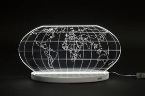 Lampada colombo media bianco, dimensioni 32x12,5xH19 cm, peso 1,43 kg, spessore 12 mm